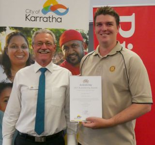 Citizen of The Year - Bryan Buzzard and mayor of Karratha - Peter Long